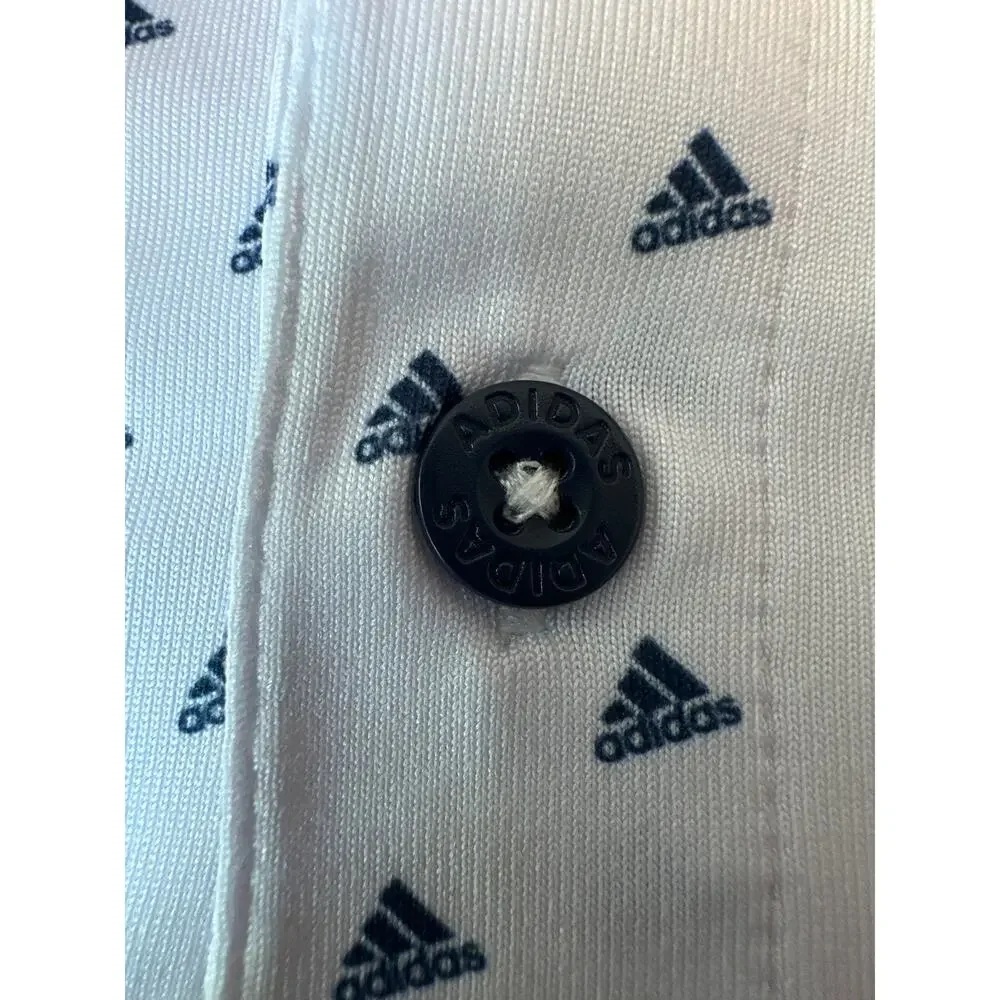 Adidas Golf Men XL Ultimate365 Polo Shirt White Allover Print ADVR0794